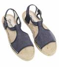 Espadrille Platform Sandals Luna Deep Blue