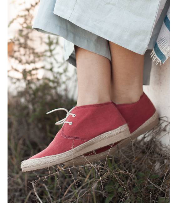 Botin con cordones Blucher Circe Rojo