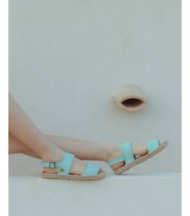 Flat Jute Sandals Posidonia aquamarine