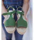 Espadrille Platform Sandals Luna Khaki